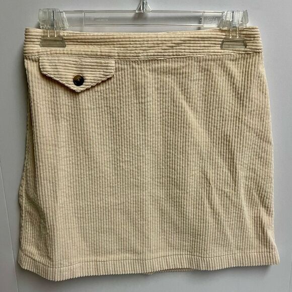 Urban Outfitters Cream Corduroy Skirt, Size Small - Picture 1 of 5